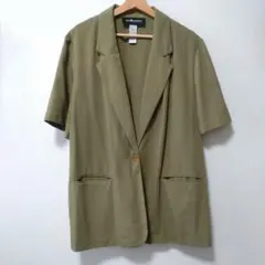 古着 SAG HARBOR WOMAN ピスタチオカラー 半袖イージージャケット