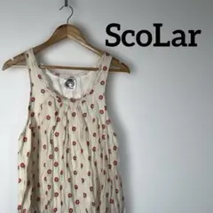 【ScoLar】スカラー 花柄 チュニックワンピース M ポップ デザインのサムネイル