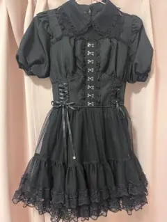 axes femme✨️ダークコア ベロアワンピース y2k ウィッシュコア ロリ