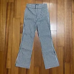 新品未使用品　ZARA チェックフレアパンツ