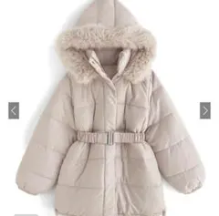 GRL グレイル ベルト付きファー中綿ダウンコート 【kd47】　三上優愛