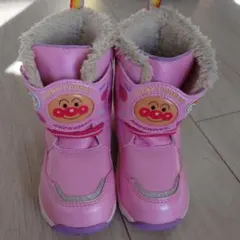 【洗濯済】ムーンスター　アンパンマン ピンク ブーツ　サイズ16