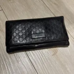 GUCCI マイクロシマ 長財布 オーガナイザー GG柄 ブラック