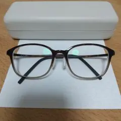 JINS ブラウン メガネ(度あり) ケース付 優待つき