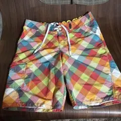 Ocean Pacific マルチカラー チェック柄 水陸両用ハーフ パンツのサムネイル