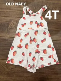 OLDNABYオールドネイビー【4T】いちごサロペット/つなぎ