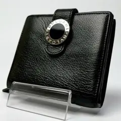 BVLGARI ブルガリ 名刺入れ ブラック レザー ゴールドロゴ イタリア製
