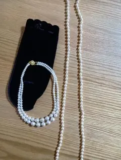 パールネックレス 2本セット フォーマル 冠婚葬祭 上品 アクセサリー