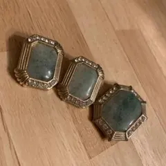 ヴィンテージアクセサリー◆ブローチ&イヤリングセット　昭和レトロ