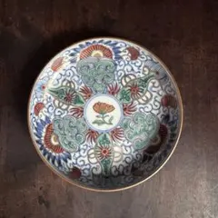 古伊万里 染付 色絵 金彩 小皿 明治 江戸 骨董 アンティーク 金継ぎ