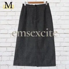 Emsexcite ロングタイトスカート M グレンチェック ミモレ丈