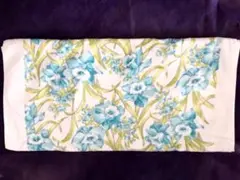 ⭐️爽やかブルーの花柄バスタオル