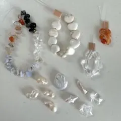 【訳あり】淡水パール／天然石ビーズ　アソート