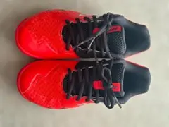 YONEX バドミントンシューズ 24.5cm 美品 2回使用 赤黒 ややタイト