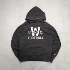 ✨鬼フェード！L✨Champion パーカー 黒 フーディー 雰囲気抜群