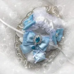 ぬい服 10cm にじぱぺっと ねこ 水色 ハンドメイド