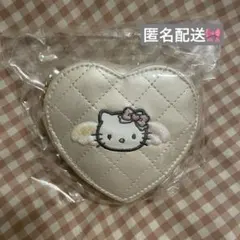 ハローキティ キルティングハートコインケース エンジェル ホワイト エンジェル