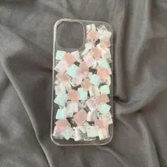 カラフルスクエアパーツ iPhoneケース