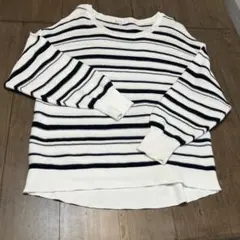 THE SHOP TK レディース ボーダーニット Mサイズゆったりめ