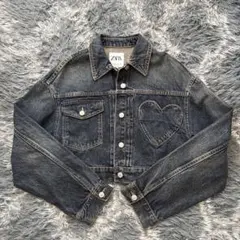 ZARA ハートデニムジャケット　新品未使用