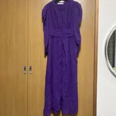 紫 ロングワンピース
