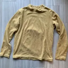 UNIQLO フリース長袖ハイネックシャツ150 マスタード