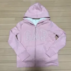 GAP フード付きジップアップ ボア パーカー ピンク 160