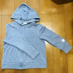 〖F〗裏起毛パーカー 薄手 ブルー