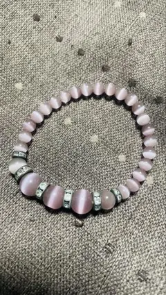 キャッツアイ ブレスレット ピンク