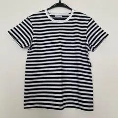 Agnès b. ストライプ Tシャツ T3 ブラック/ホワイト