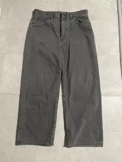 GU グレー ワイドパンツ 33-10