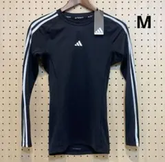 メンズトレーニング スリーストライプス 長袖TシャツM （IN5586）