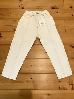 【新品未使用】branshes ホワイト クロップドパンツ 130cm