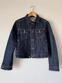 【美品】インディゴ デニムジャケット ショート丈