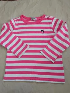 DOUE.B ピンク・白ストライプ Tシャツ 90