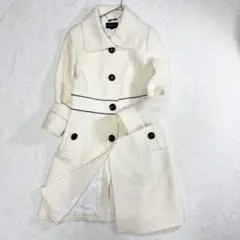 QUEENS COURT クイーンズコート　アンゴラ　ウール　オフホワイト　M