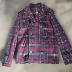 【超美品】ディーゼル　ピーコート　サイズM チェック柄