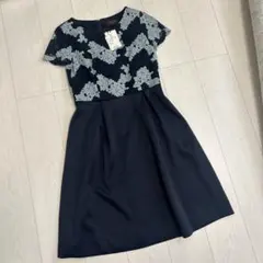 【新品】SOUP ネイビー レース ワンピース 9号