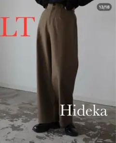 しまむら　Linoluce Hideka カルゼカーブパンツ　高身長サイズLT