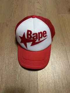 A BATHING APE メッシュキャップ 赤白