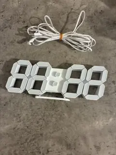 3D LED デジタル時計 ホワイトのサムネイル
