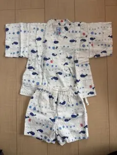 ミキハウス　クジラ柄コットン甚平 90㎝