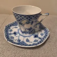 2客 ロイヤルコペンハーゲン ブルーフルーテッド フルレース C&S 