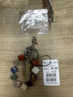 新品★HASHIBAMI ハシバミ　マルチスクエア天然石 スマホハンドストラップ