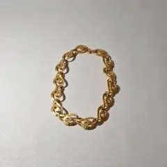 ヴィンテージ ゴールド チョーカー ネックレス 渦巻き 曲線 刻印なし 68g