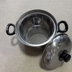 ステンレス製 パスタ鍋 湯切りバスケット付きのサムネイル