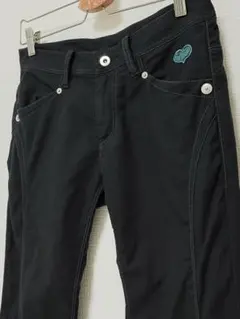 パーリーゲイツ ゴルフパンツ レディース 1 ブラック 色褪せなし ストレッチのサムネイル