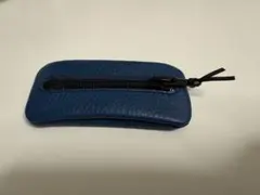 ネグローニ　青 レザー コインケース ジッパー付き