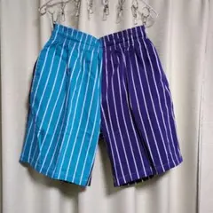 Cookman クレイジーパターン ストライプ ショートパンツ