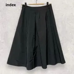 インデックス フレアスカート M ブラック 無地 シンプル 大人 上品 きれいめ